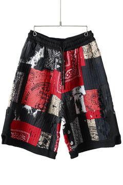 画像をギャラリービューアに読み込む, MASSIMO SABBADIN FULL BORO STYLE BASKET SHORTS (BLACK x RED #B)