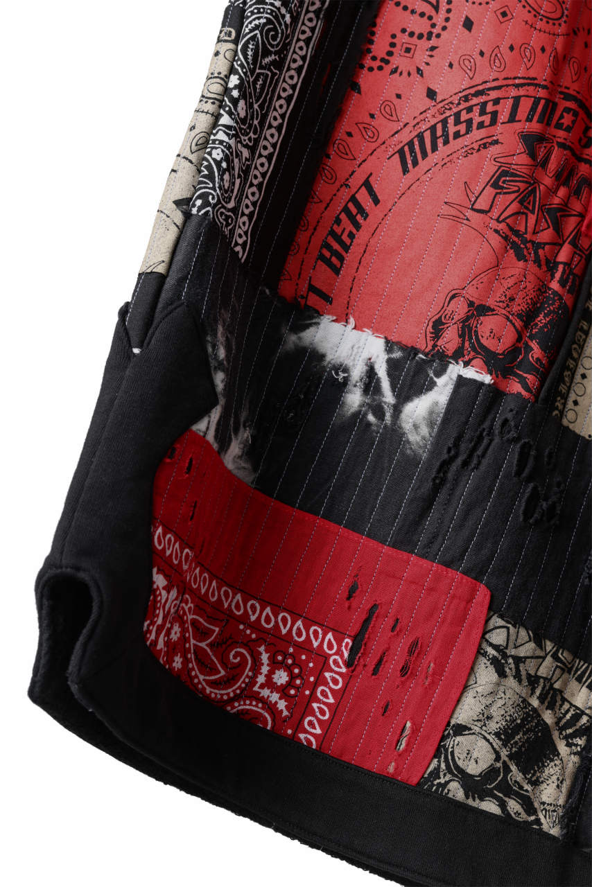 画像をギャラリービューアに読み込む, MASSIMO SABBADIN FULL BORO STYLE BASKET SHORTS (BLACK x RED #B)