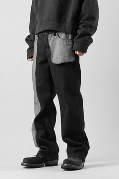 画像をギャラリービューアに読み込む, Feng Chen Wang INSIDE-OUT JEANS TROUSERS (BLACK)