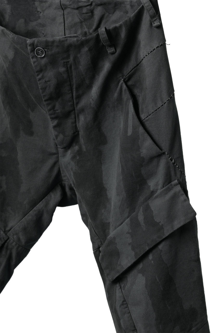 画像をギャラリービューアに読み込む, masnada BAGGY CARGO PANTS / STRETCH MICRO RIP COTTON (CAMO LEGION)