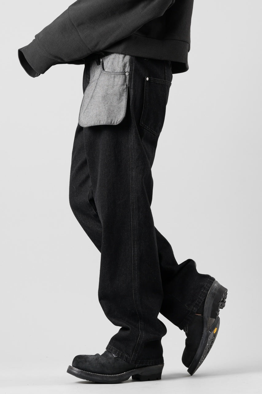 画像をギャラリービューアに読み込む, Feng Chen Wang INSIDE-OUT JEANS TROUSERS (BLACK)