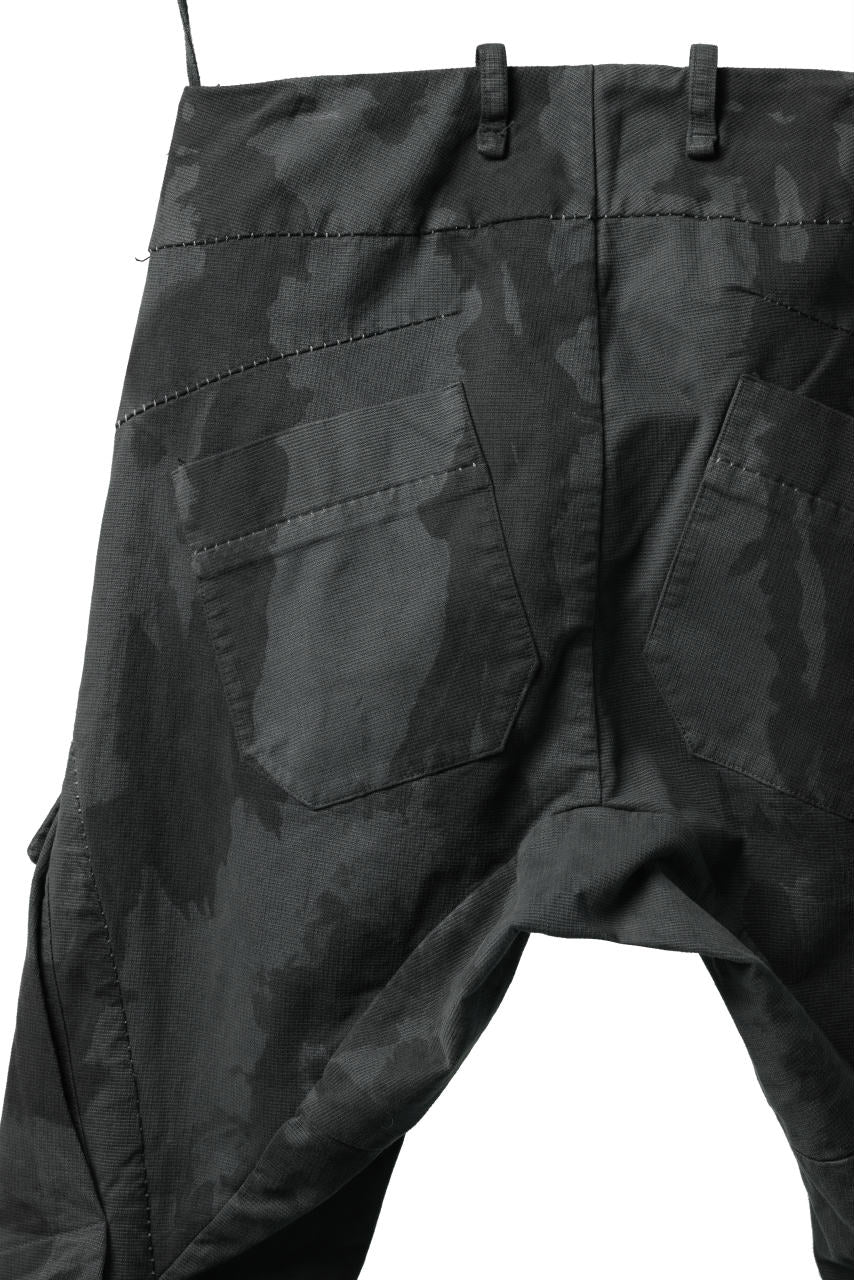 画像をギャラリービューアに読み込む, masnada BAGGY CARGO PANTS / STRETCH MICRO RIP COTTON (CAMO LEGION)