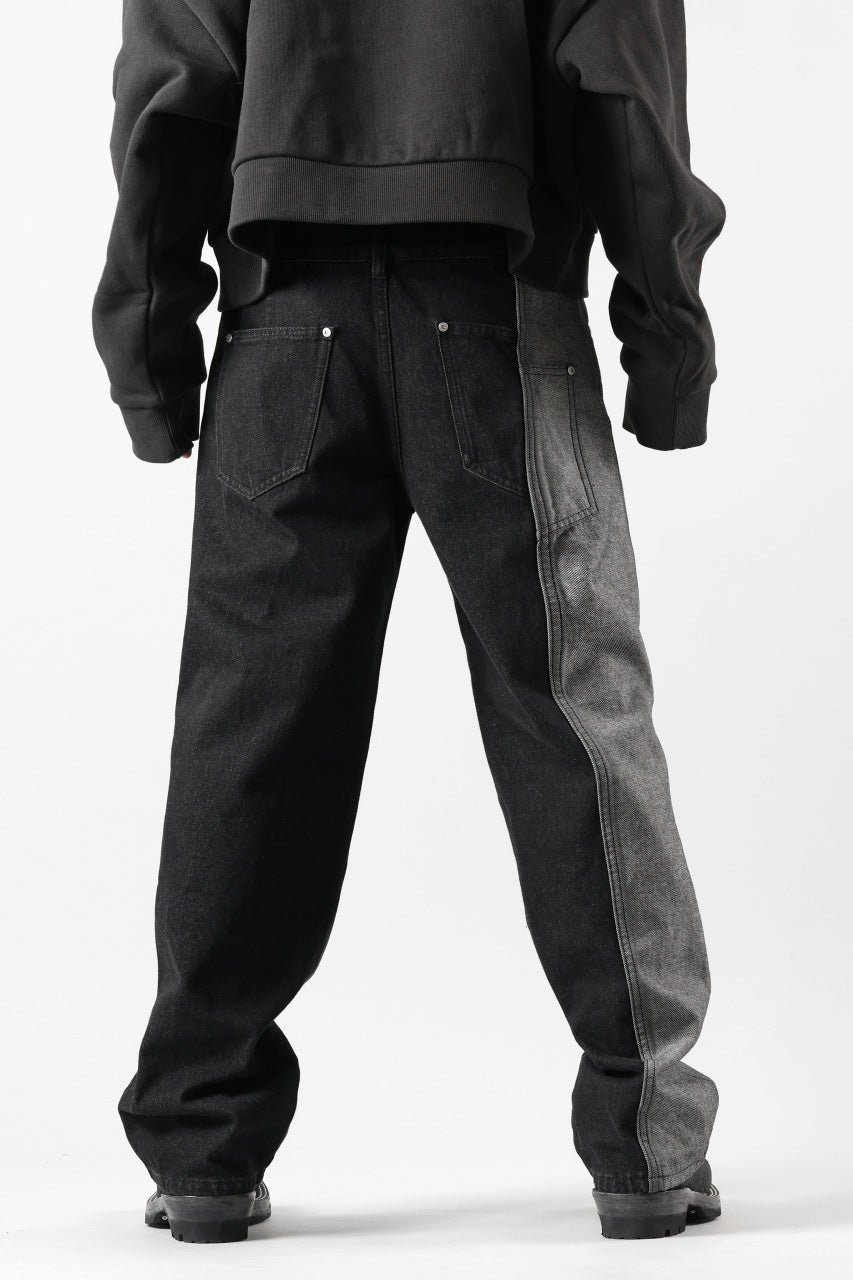 画像をギャラリービューアに読み込む, Feng Chen Wang INSIDE-OUT JEANS TROUSERS (BLACK)