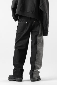 画像をギャラリービューアに読み込む, Feng Chen Wang INSIDE-OUT JEANS TROUSERS (BLACK)