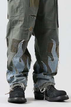 画像をギャラリービューアに読み込む, MASSIMO SABBADIN ARMY CARGO PANTS wt. FLAME DETAIL (ap)