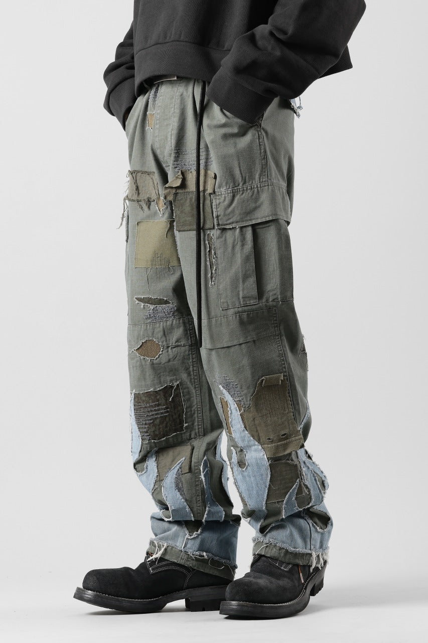 画像をギャラリービューアに読み込む, MASSIMO SABBADIN ARMY CARGO PANTS wt. FLAME DETAIL (ap)