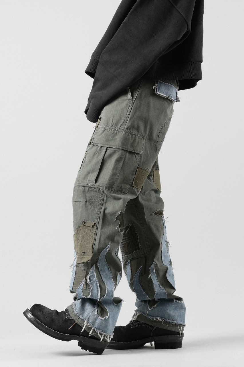 画像をギャラリービューアに読み込む, MASSIMO SABBADIN ARMY CARGO PANTS wt. FLAME DETAIL (ap)