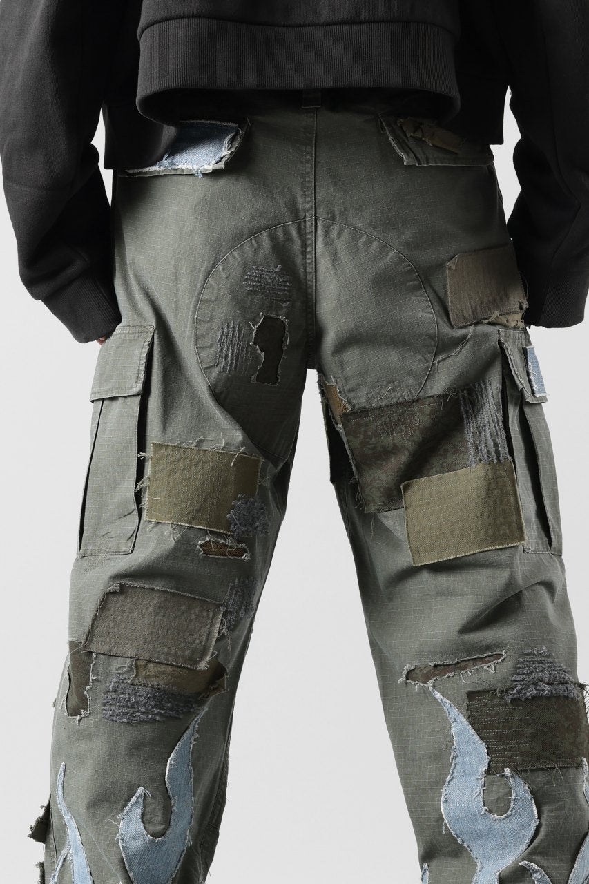 画像をギャラリービューアに読み込む, MASSIMO SABBADIN ARMY CARGO PANTS wt. FLAME DETAIL (ap)