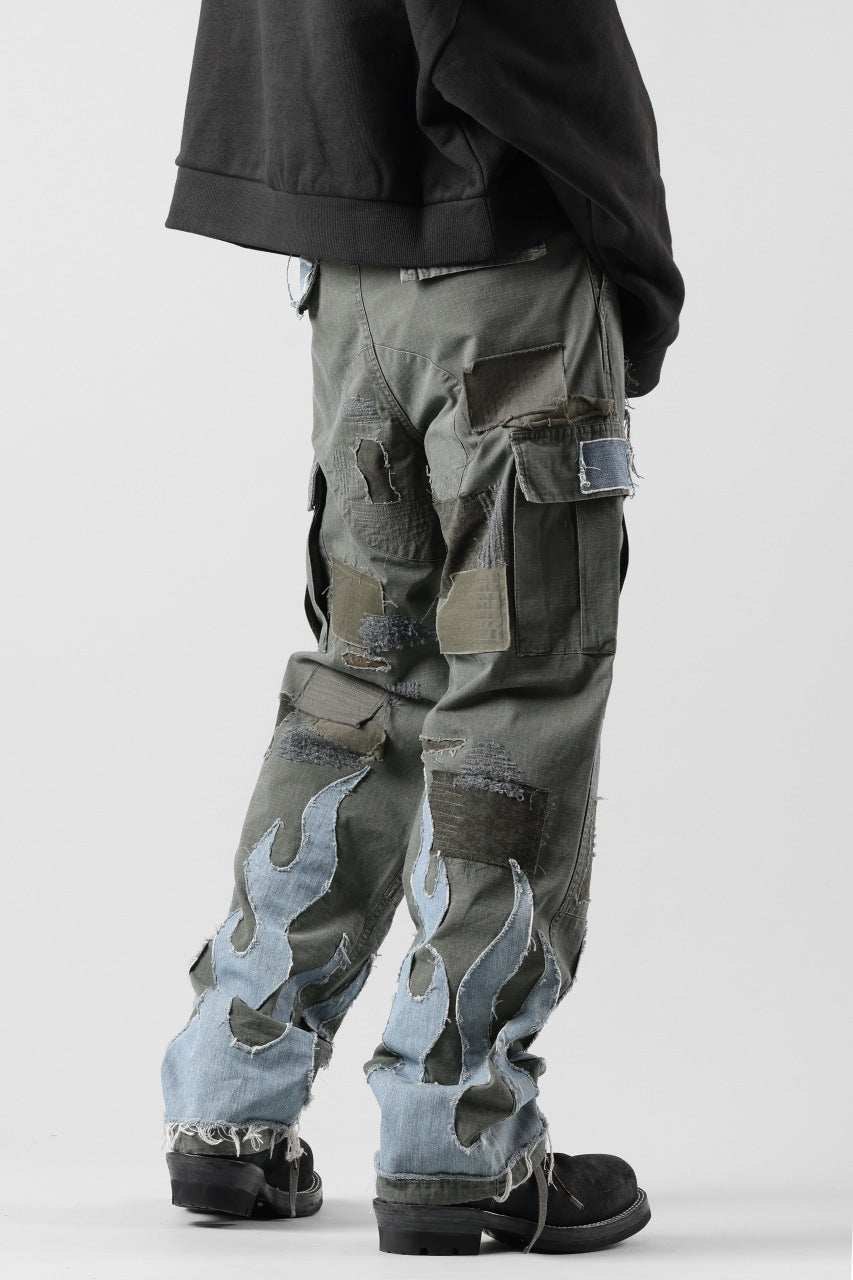 画像をギャラリービューアに読み込む, MASSIMO SABBADIN ARMY CARGO PANTS wt. FLAME DETAIL (ap)