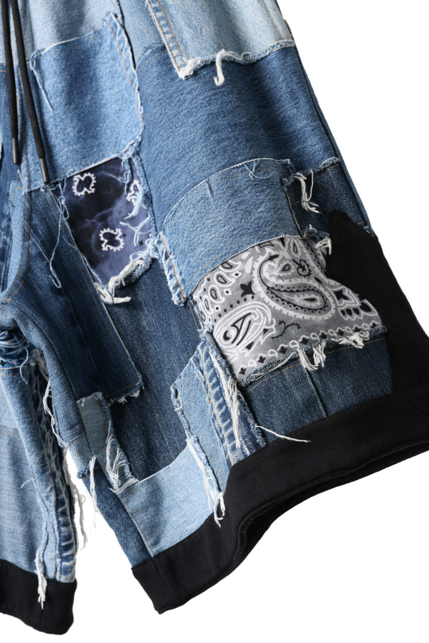 画像をギャラリービューアに読み込む, MASSIMO SABBADIN FULL LEVI'S PATCH BASKET SHORTS (INDIGO #B)