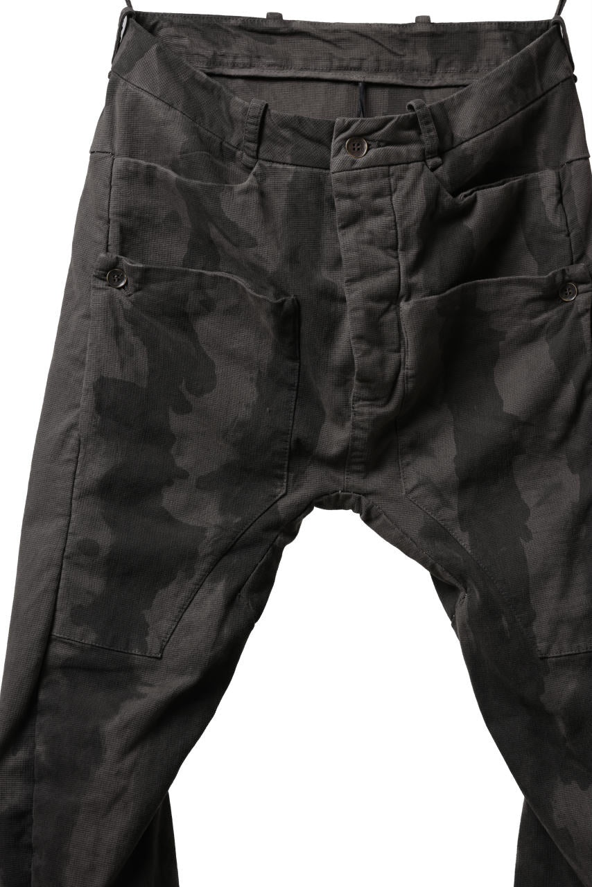 画像をギャラリービューアに読み込む, masnada SLIM GUSSET PANTS / STRETCH MICRO RIP COTTON (CAMO DUST)