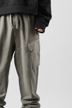 画像をギャラリービューアに読み込む, Ten c MULTI POCKET SNAP SWEAT PANTS / GARMENT DYED (ASH GRAY)