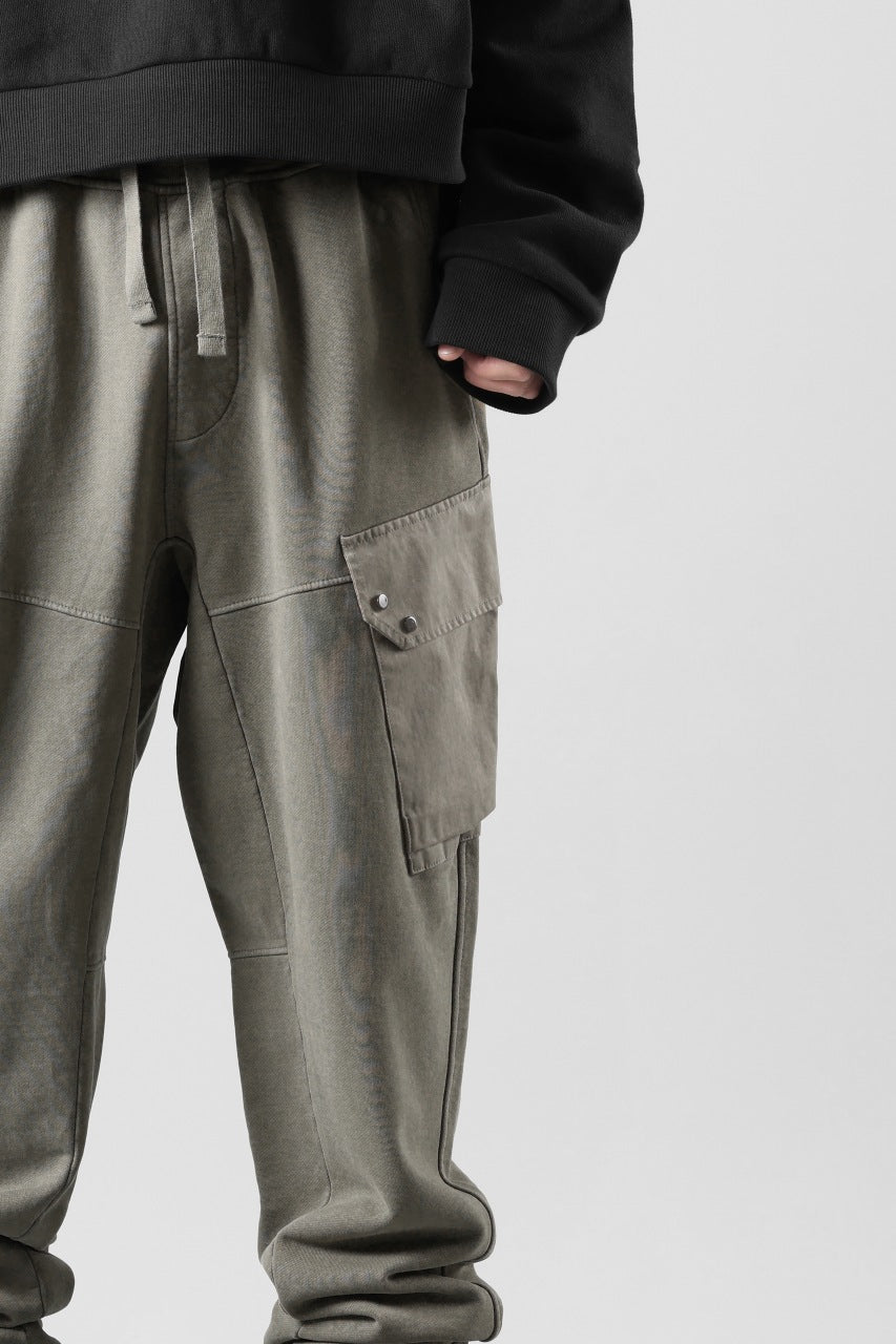 Load image into Gallery viewer, Ten c MULTI POCKET SNAP SWEAT PANTS / GARMENT DYED (ASH GRAY)