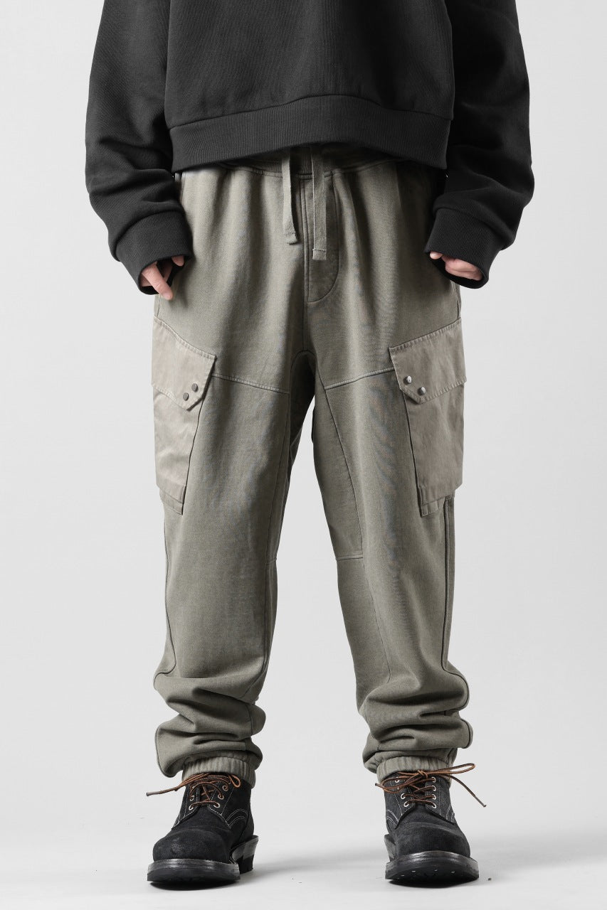 画像をギャラリービューアに読み込む, Ten c MULTI POCKET SNAP SWEAT PANTS / GARMENT DYED (ASH GRAY)