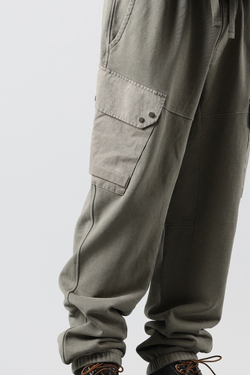 Load image into Gallery viewer, Ten c MULTI POCKET SNAP SWEAT PANTS / GARMENT DYED (ASH GRAY)