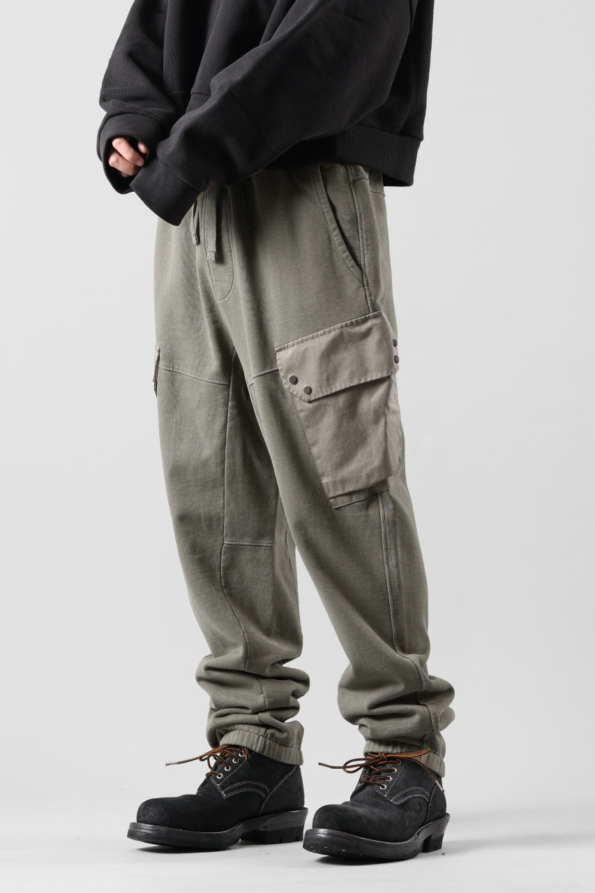 Load image into Gallery viewer, Ten c MULTI POCKET SNAP SWEAT PANTS / GARMENT DYED (ASH GRAY)