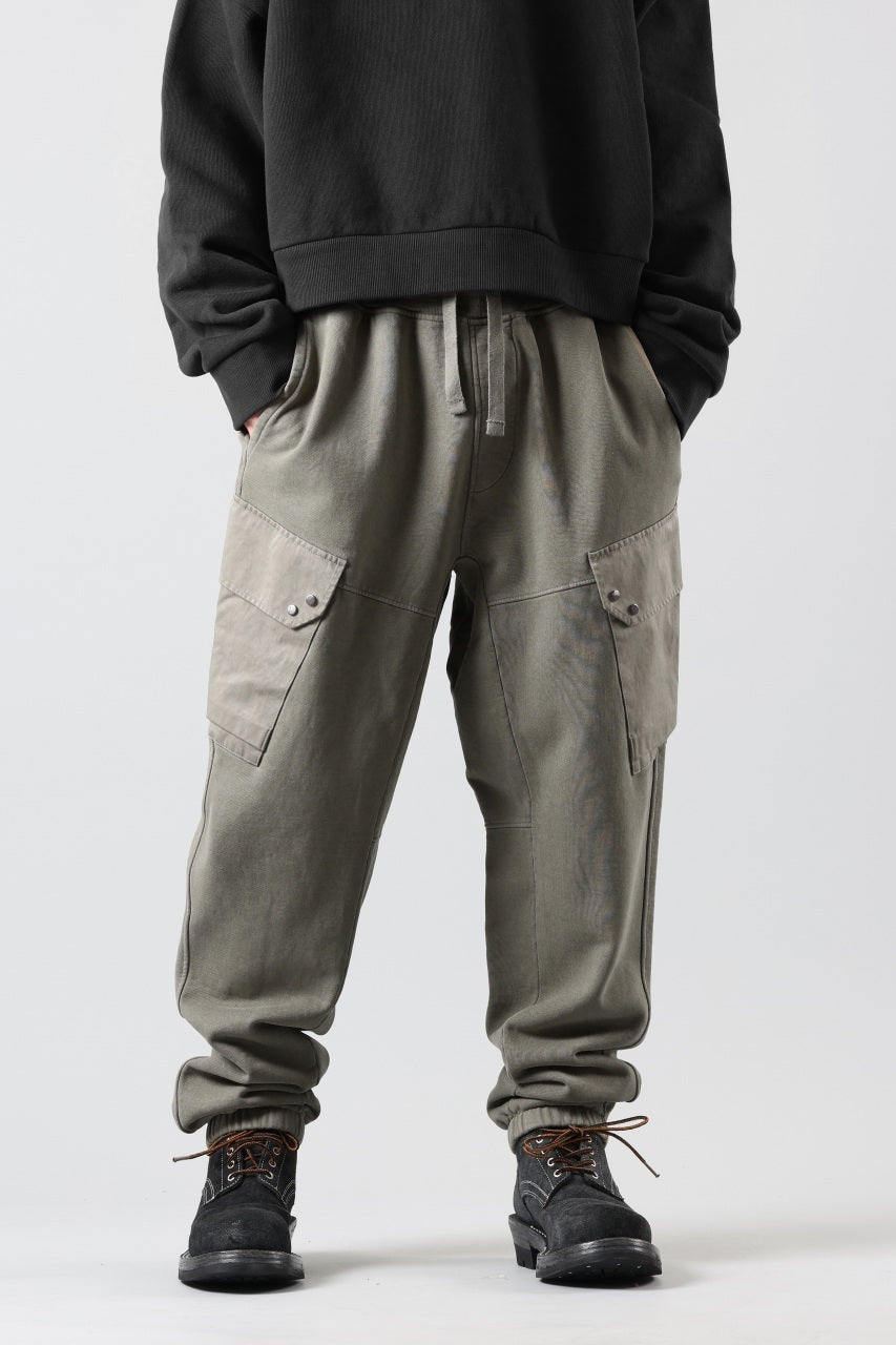 画像をギャラリービューアに読み込む, Ten c MULTI POCKET SNAP SWEAT PANTS / GARMENT DYED (ASH GRAY)