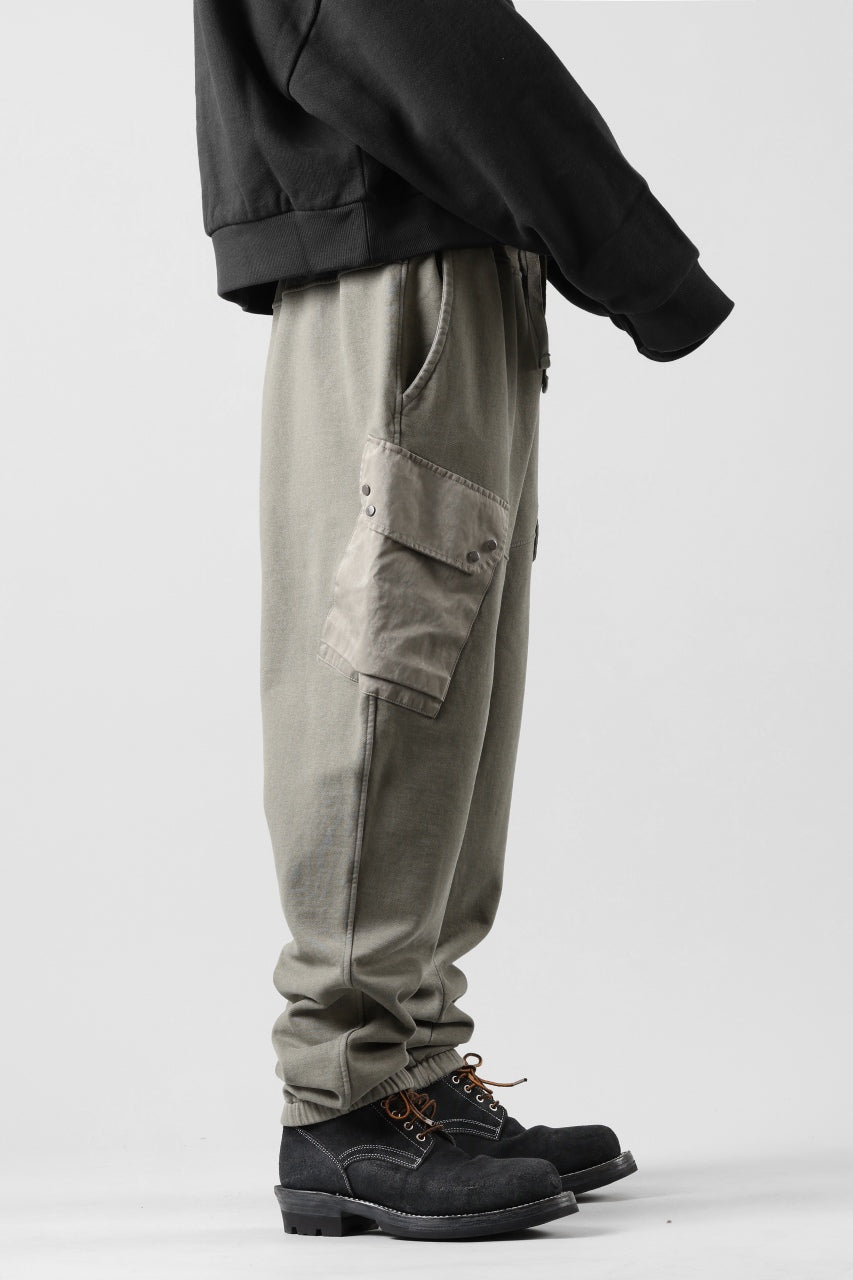 Load image into Gallery viewer, Ten c MULTI POCKET SNAP SWEAT PANTS / GARMENT DYED (ASH GRAY)