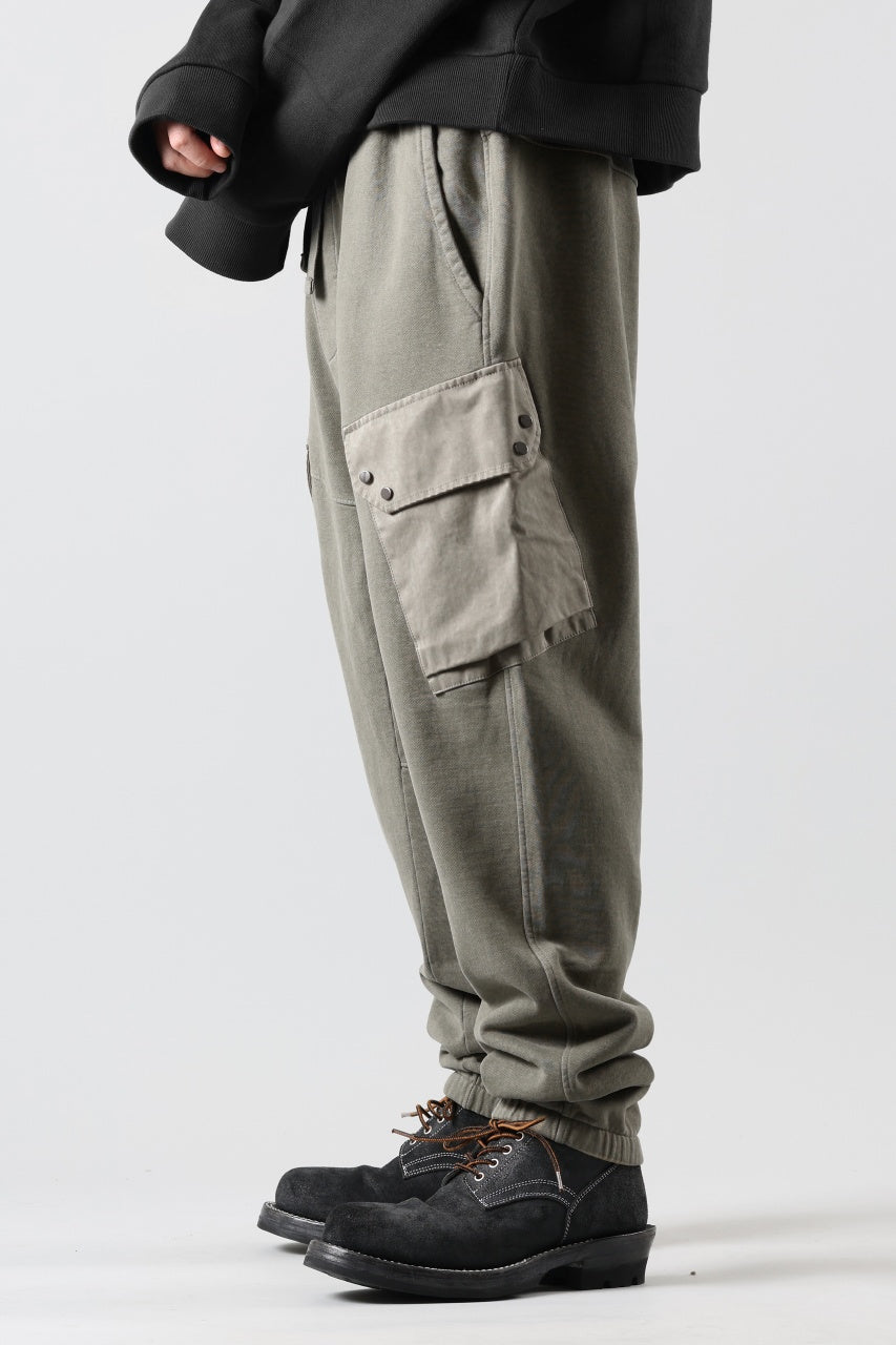 Load image into Gallery viewer, Ten c MULTI POCKET SNAP SWEAT PANTS / GARMENT DYED (ASH GRAY)
