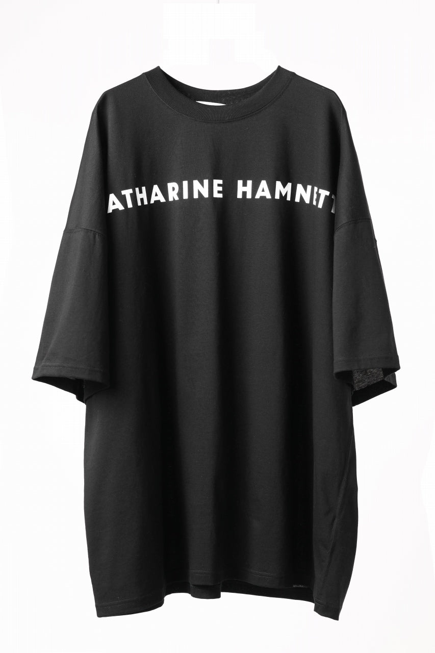 画像をギャラリービューアに読み込む, KATHARINE HAMNETT OVER SIZED FRONT LOGO TEE (BLACK)