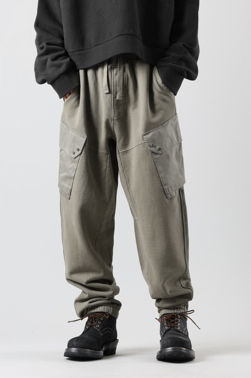 画像をギャラリービューアに読み込む, Ten c MULTI POCKET SNAP SWEAT PANTS / GARMENT DYED (ASH GRAY)