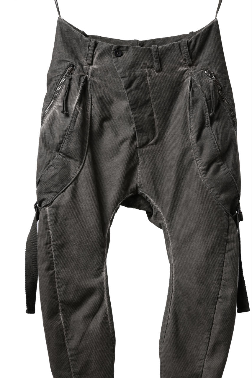 画像をギャラリービューアに読み込む, masnada BAGGY GUSSET POCKET PANTS / STRETCH RELIEF STRIPE COTTON (DUST)