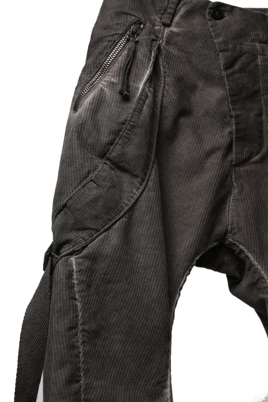 画像をギャラリービューアに読み込む, masnada BAGGY GUSSET POCKET PANTS / STRETCH RELIEF STRIPE COTTON (DUST)