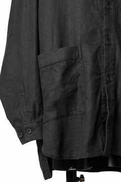 Load image into Gallery viewer, COLINA CARDIGAN SHIRT / SILK & LINEN GABARDINE (BLACK)