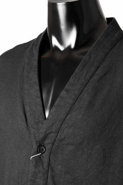 Load image into Gallery viewer, COLINA CARDIGAN SHIRT / SILK & LINEN GABARDINE (BLACK)