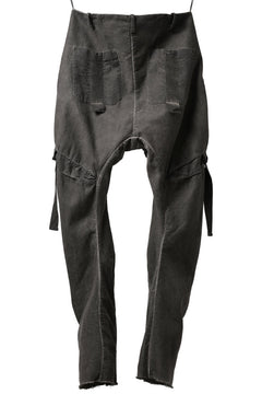 画像をギャラリービューアに読み込む, masnada BAGGY GUSSET POCKET PANTS / STRETCH RELIEF STRIPE COTTON (DUST)