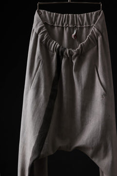 Load image into Gallery viewer, m.a+ hand painted elastic waist low crotch 2 pocket pants / P571-HP/JM4 (CARBON)