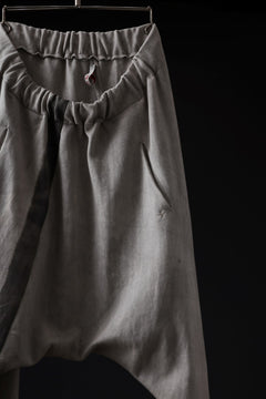 Load image into Gallery viewer, m.a+ hand painted elastic waist low crotch 2 pocket pants / P571-HP/JM4 (CARBON)