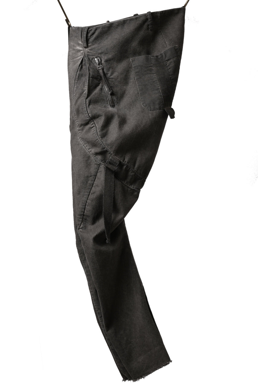 画像をギャラリービューアに読み込む, masnada BAGGY GUSSET POCKET PANTS / STRETCH RELIEF STRIPE COTTON (DUST)