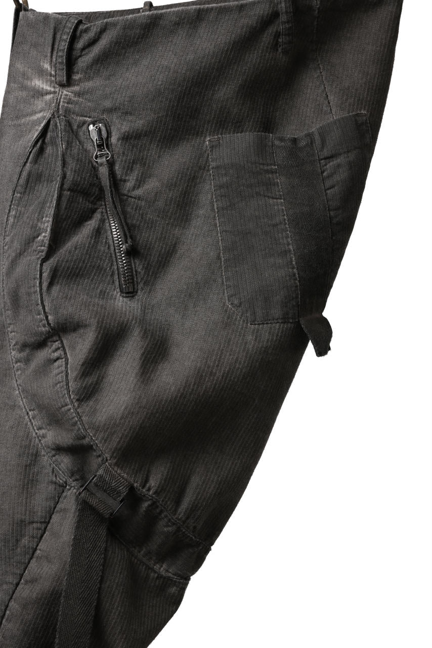 画像をギャラリービューアに読み込む, masnada BAGGY GUSSET POCKET PANTS / STRETCH RELIEF STRIPE COTTON (DUST)