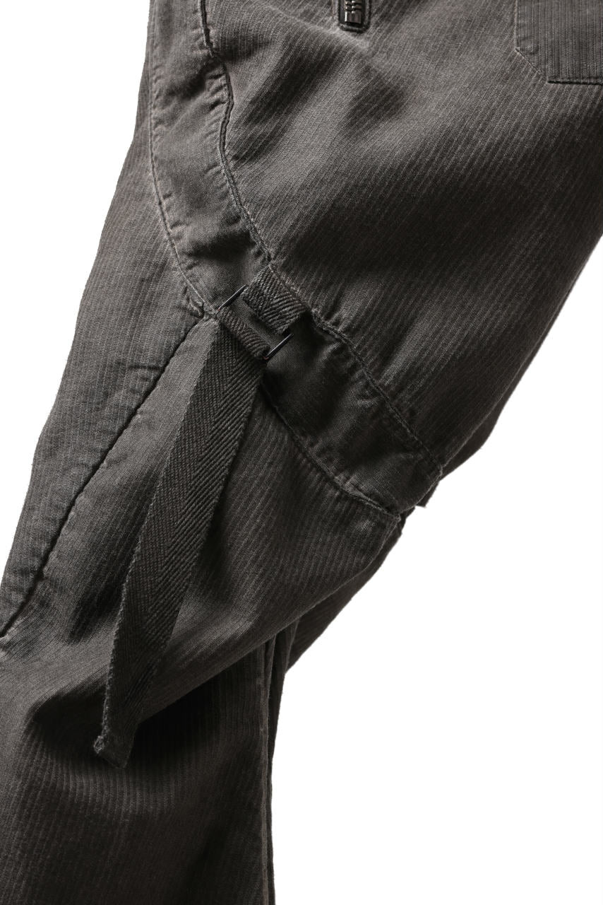 画像をギャラリービューアに読み込む, masnada BAGGY GUSSET POCKET PANTS / STRETCH RELIEF STRIPE COTTON (DUST)