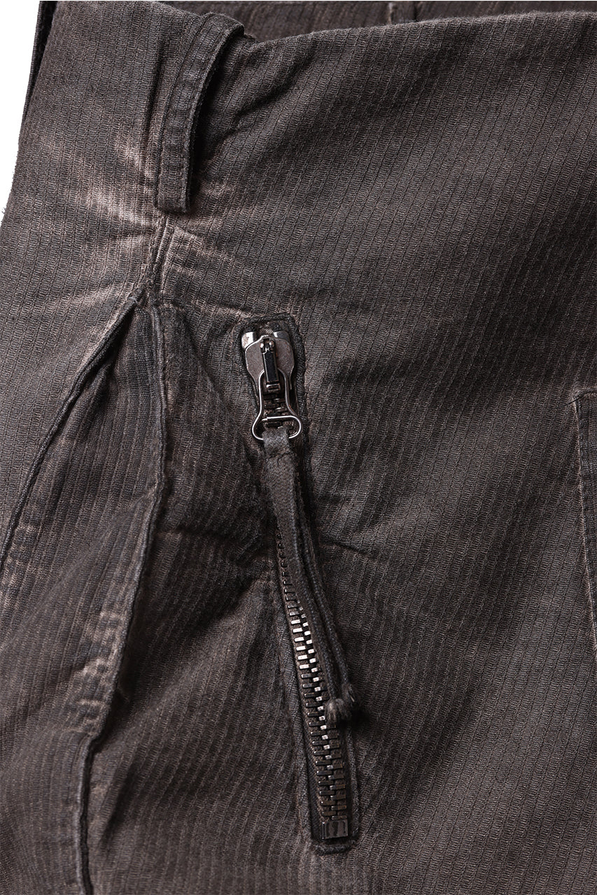 画像をギャラリービューアに読み込む, masnada BAGGY GUSSET POCKET PANTS / STRETCH RELIEF STRIPE COTTON (DUST)