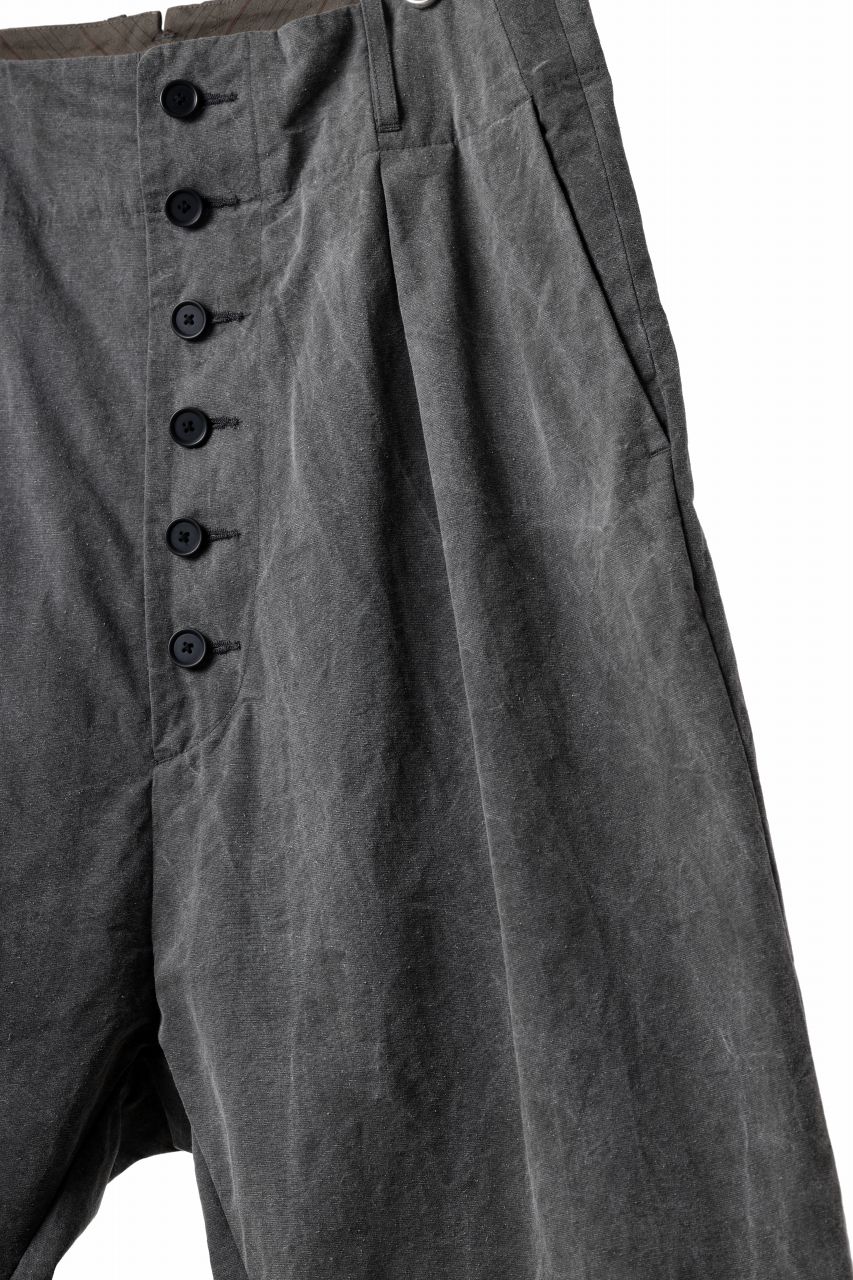 画像をギャラリービューアに読み込む, KLASICA SABRON 66 (ND ver.) RECONSTRUCTED MID PANTS / NATURAL DYED COTTON x SILK WEATHER (SUMI BLACK)