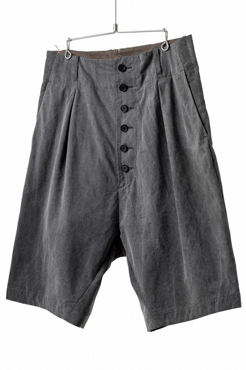 画像をギャラリービューアに読み込む, KLASICA SABRON 66 (ND ver.) RECONSTRUCTED MID PANTS / NATURAL DYED COTTON x SILK WEATHER (SUMI BLACK)