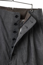 画像をギャラリービューアに読み込む, KLASICA SABRON 66 (ND ver.) RECONSTRUCTED MID PANTS / NATURAL DYED COTTON x SILK WEATHER (SUMI BLACK)
