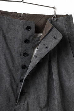 画像をギャラリービューアに読み込む, KLASICA SABRON 66 (ND ver.) RECONSTRUCTED MID PANTS / NATURAL DYED COTTON x SILK WEATHER (SUMI BLACK)