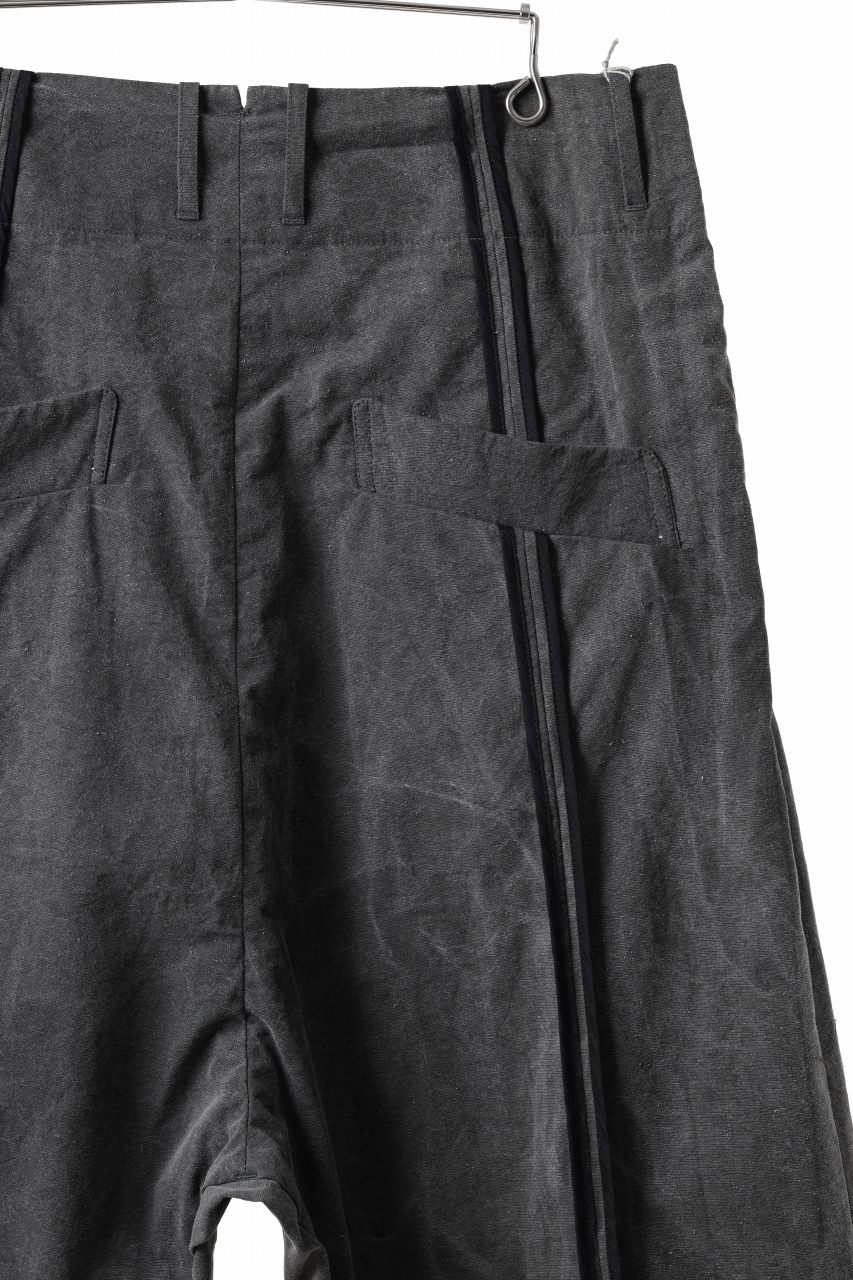 画像をギャラリービューアに読み込む, KLASICA SABRON 66 (ND ver.) RECONSTRUCTED MID PANTS / NATURAL DYED COTTON x SILK WEATHER (SUMI BLACK)