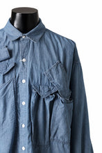 画像をギャラリービューアに読み込む, KATHARINE HAMNETT MULTI POCKET DENIM SHIRT / ORGANIC COTTON (LIGHT BLUE)
