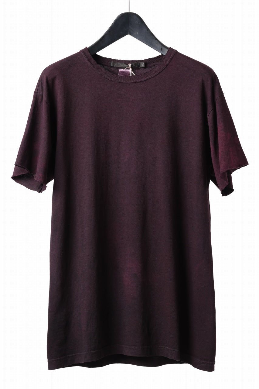 画像をギャラリービューアに読み込む, KLASICA HAZE LOOSE FIT HAND DYED TEE (DARK RED)