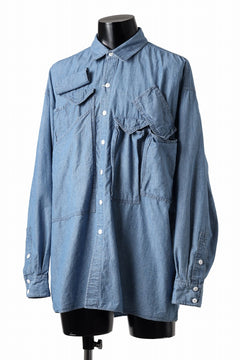 画像をギャラリービューアに読み込む, KATHARINE HAMNETT MULTI POCKET DENIM SHIRT / ORGANIC COTTON (LIGHT BLUE)