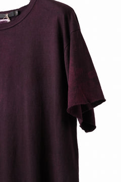 画像をギャラリービューアに読み込む, KLASICA HAZE LOOSE FIT HAND DYED TEE (DARK RED)