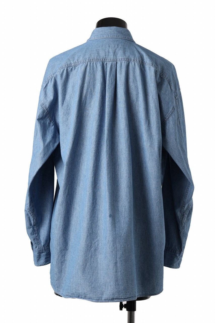 画像をギャラリービューアに読み込む, KATHARINE HAMNETT MULTI POCKET DENIM SHIRT / ORGANIC COTTON (LIGHT BLUE)