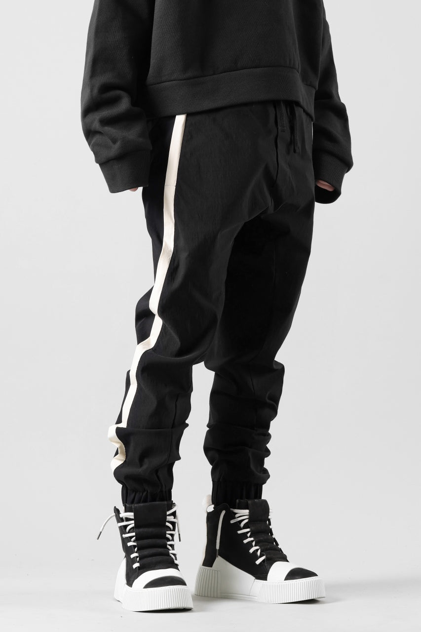 画像をギャラリービューアに読み込む, thom/krom SIDE LINE JOGGER PANTS / ELASTIC VISCOSE NYLON (BLACK)