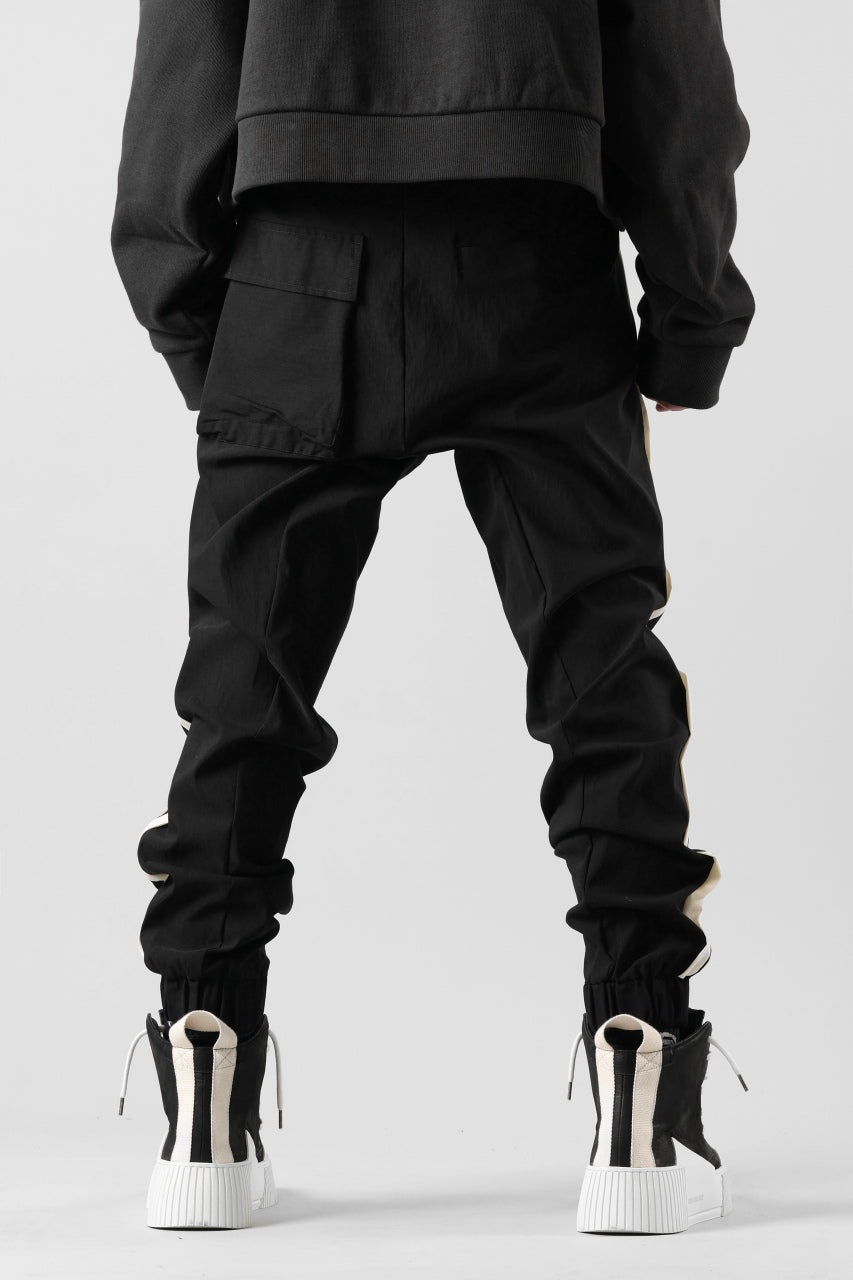 画像をギャラリービューアに読み込む, thom/krom SIDE LINE JOGGER PANTS / ELASTIC VISCOSE NYLON (BLACK)