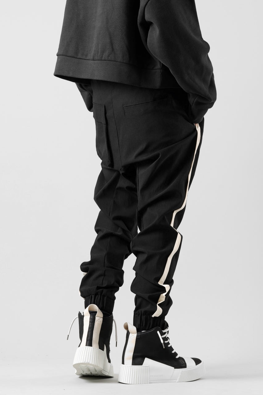 画像をギャラリービューアに読み込む, thom/krom SIDE LINE JOGGER PANTS / ELASTIC VISCOSE NYLON (BLACK)