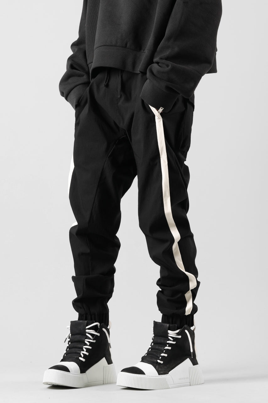 画像をギャラリービューアに読み込む, thom/krom SIDE LINE JOGGER PANTS / ELASTIC VISCOSE NYLON (BLACK)